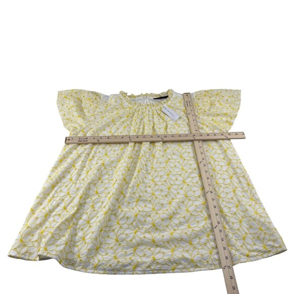 Lane Bryant Yellow Embroidered Top Size 18/20 - Picture 3 of 6